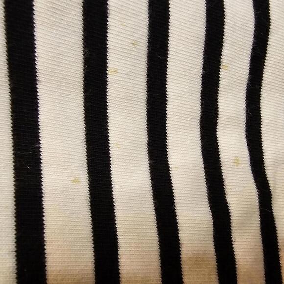 Kate Spade Black & White Striped Dress with Ruffle Sleeves - Picture 6 of 7